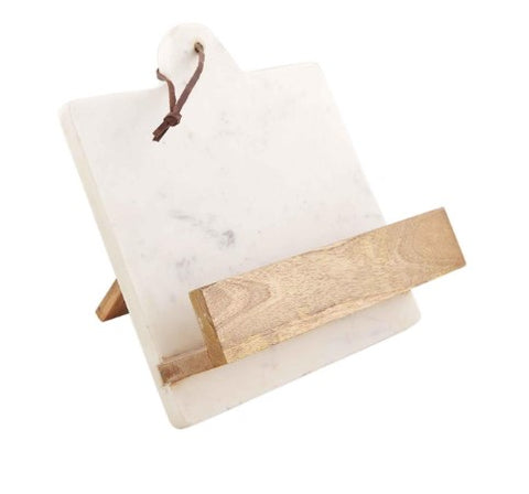 Marble and Wood Cookbook Holder