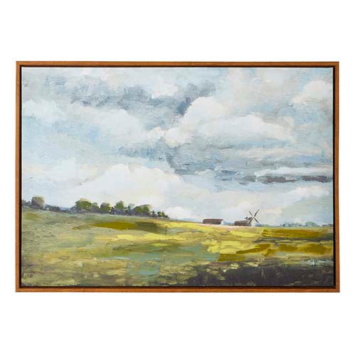 Countryside Landscape Canvas Framed Art