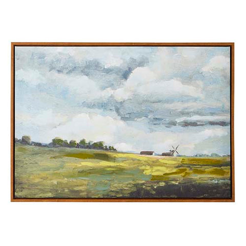 Countryside Landscape Canvas Framed Art
