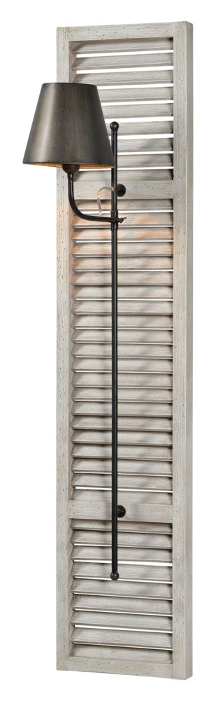 White Shutter Wall Sconce - Out of the Woodwork Designs