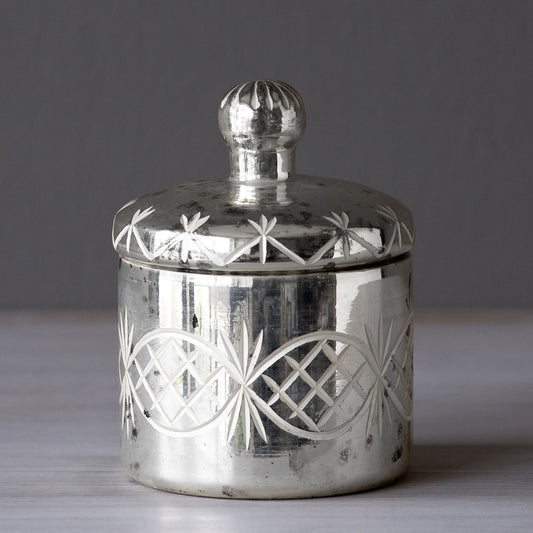 Gia Mercury Glass Jar with Lid