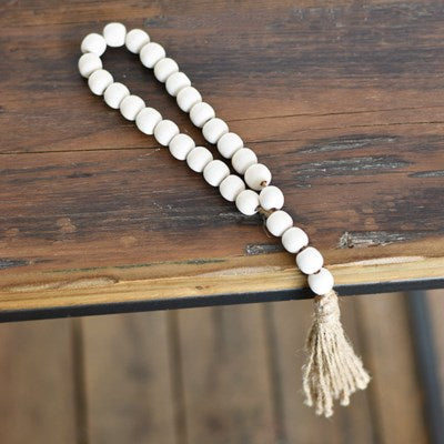 Short Washed Loop Bead with Tassel