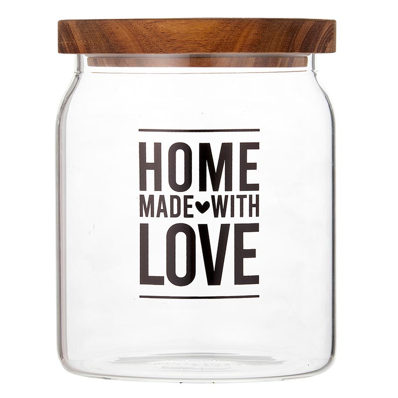 Homemade With Love Glass Coffee Canister