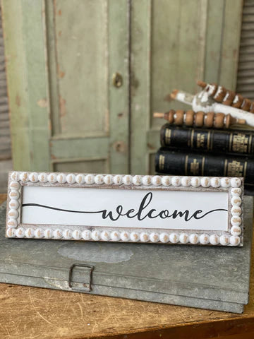 Beaded Welcome Sign