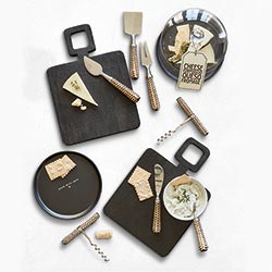 Black Melamine Plates- 4 Styles