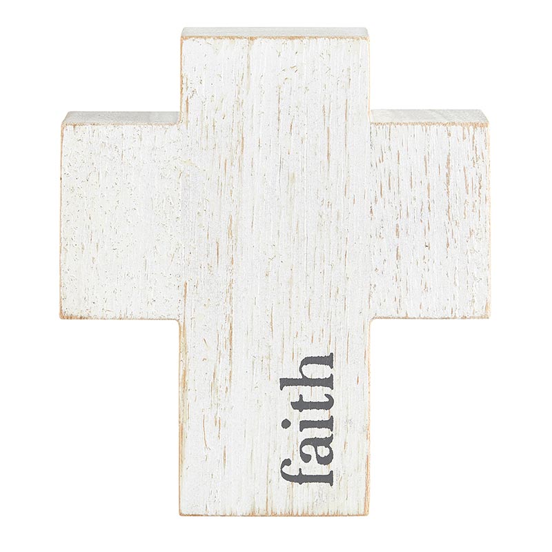 White Faith Wood Cross