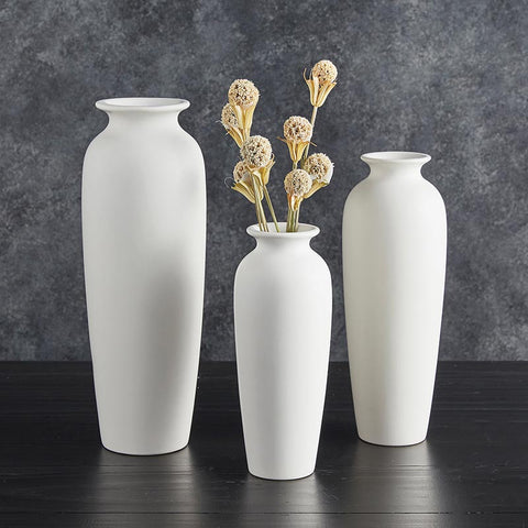 Alexis Matte White Vase - 3 Sizes