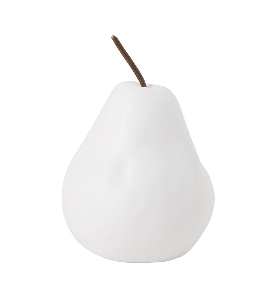 Matte White Stoneware Pear - Out of the Woodwork Designs