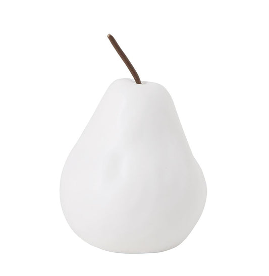 Matte White Stoneware Pear - Out of the Woodwork Designs