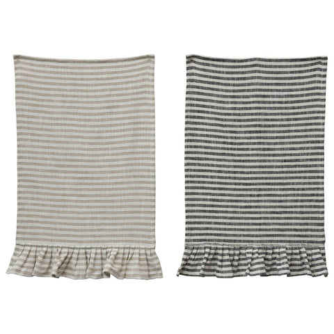 Ruffle Tea Towel- Stripe
