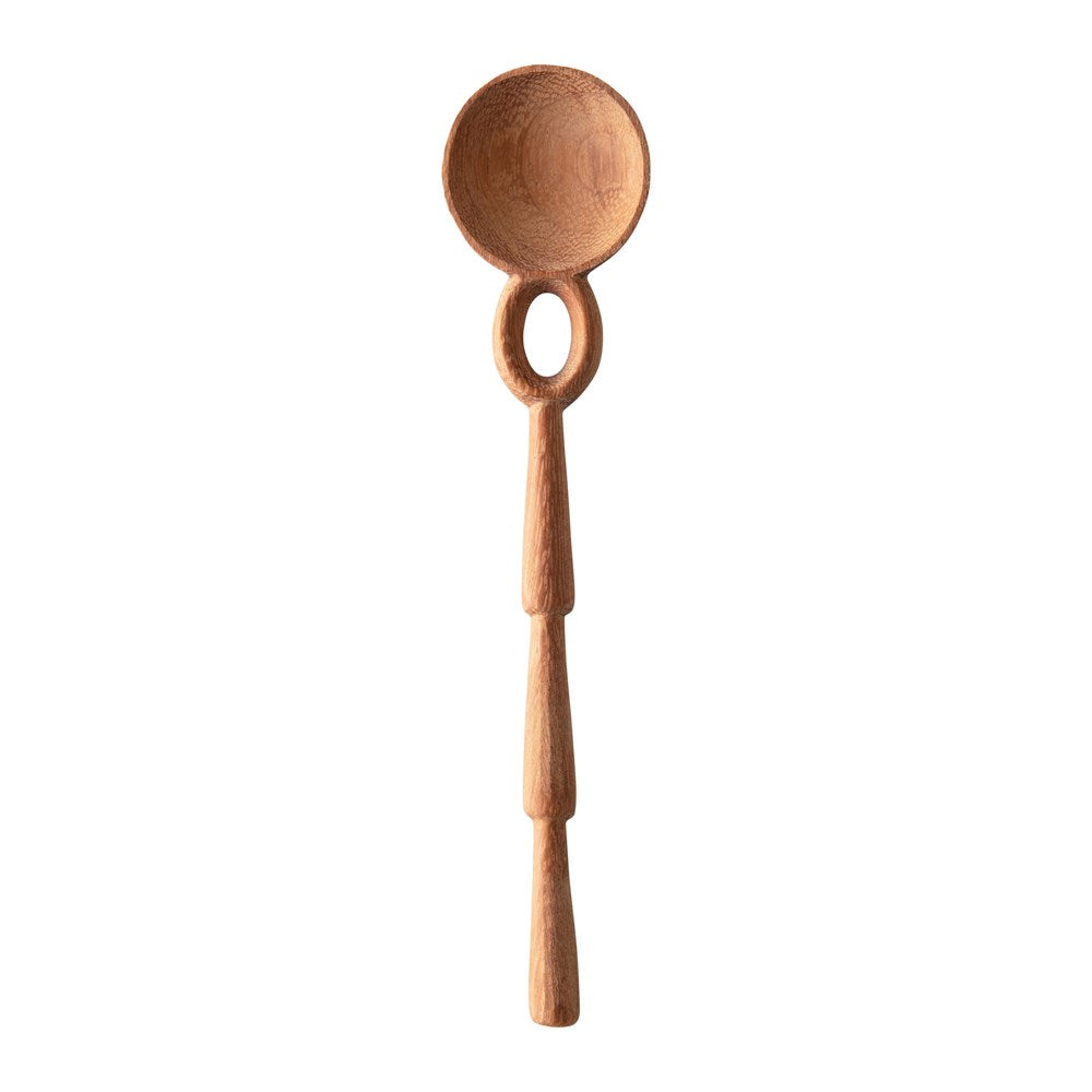 Hand Carved Tiered Handle Wood Spoon