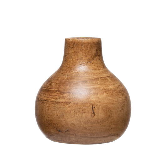 Walnut Stain Wood Vase