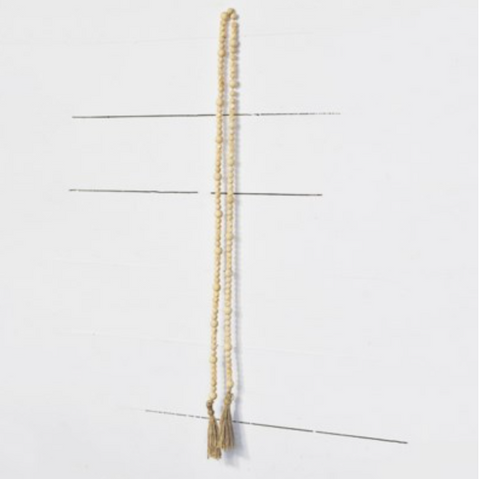 Mixed Natural Bead Garland with Tassel