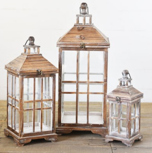 Old Wood Lantern - 3 Sizes