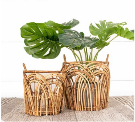 Rattan Arch Weave Basket - 2 Sizes