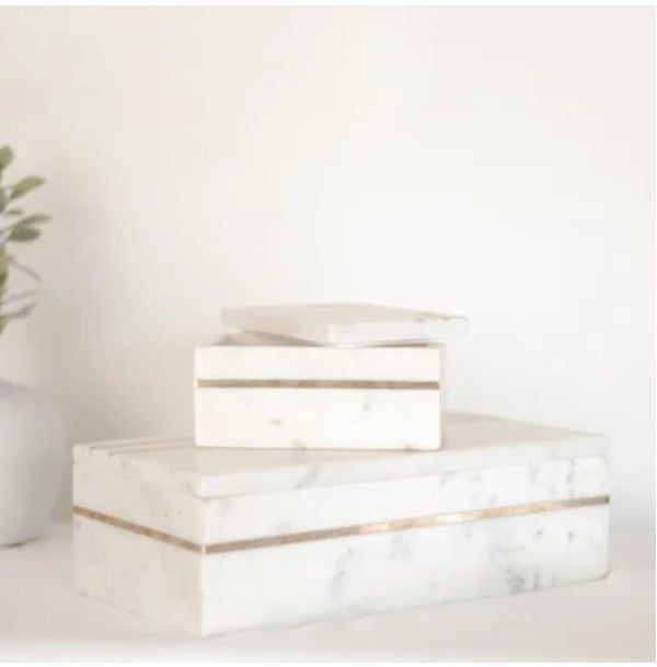 Marble and Brass Box - 2 Sizes